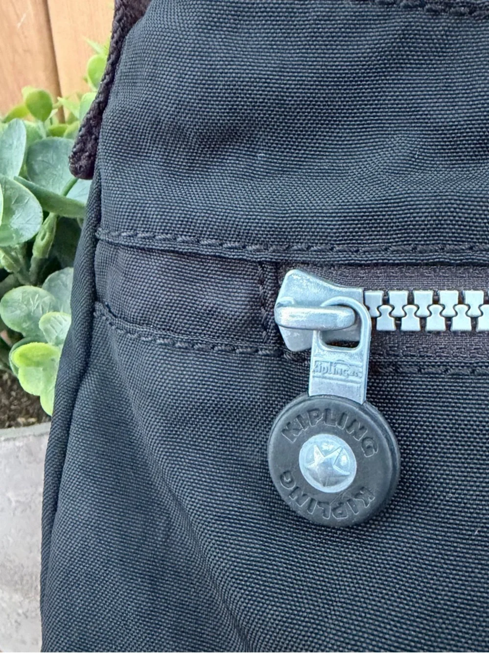 Kipling Black Nylon Crossbody Multi Pocket Lightweight Belt Bag, Black